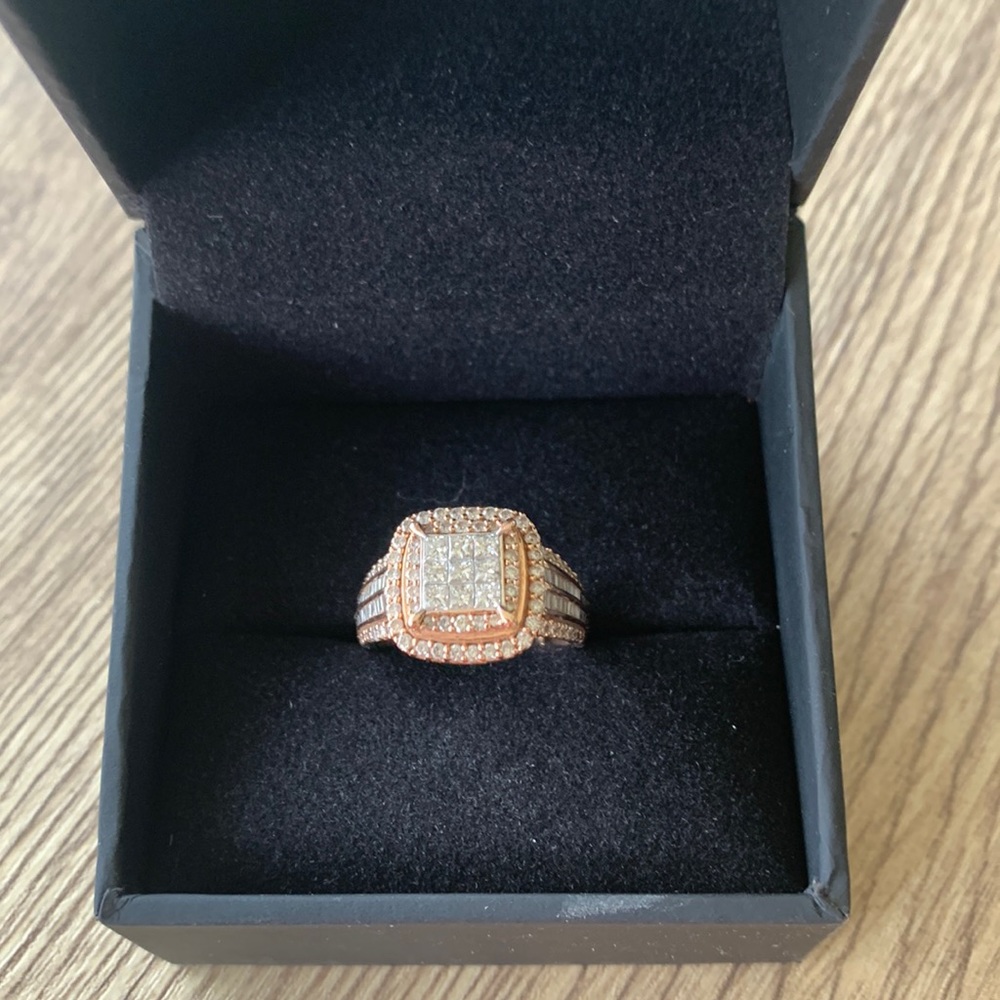 2ct Composite Cushion Shaped Diamond Frame Vintage Inspired Ring